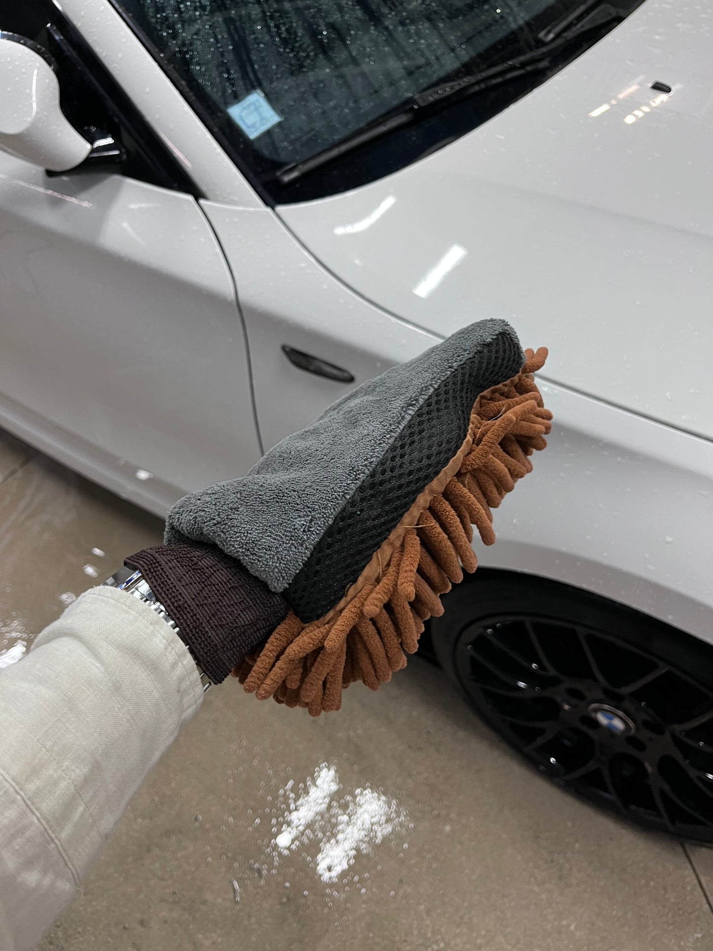 Gant de lavage microfibre double face - spécial detailing auto