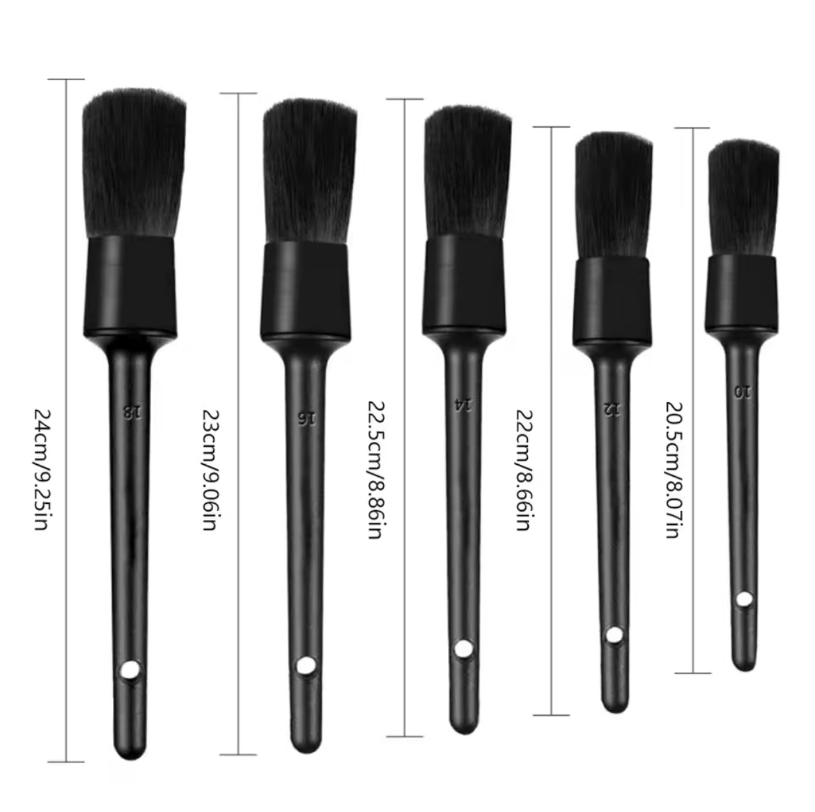 Lot 5 Pinceaux Detailing Auto – Résistants & Précis | VibeAuto