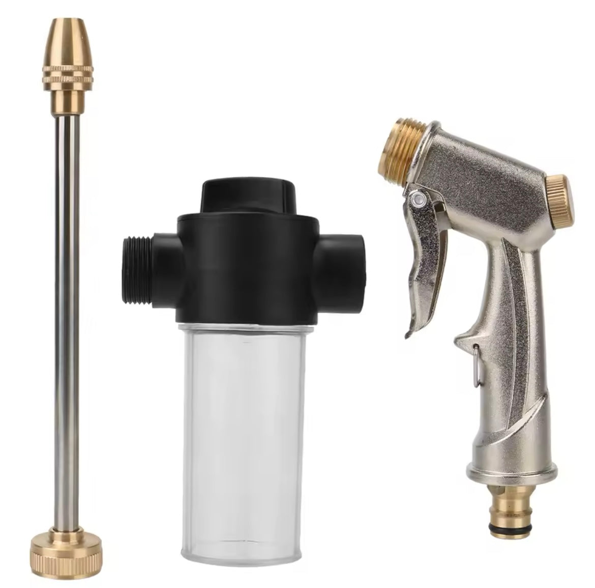 Pistolet de Lavage avec Réservoir Mousse – Compatible Tuyau de Jardin